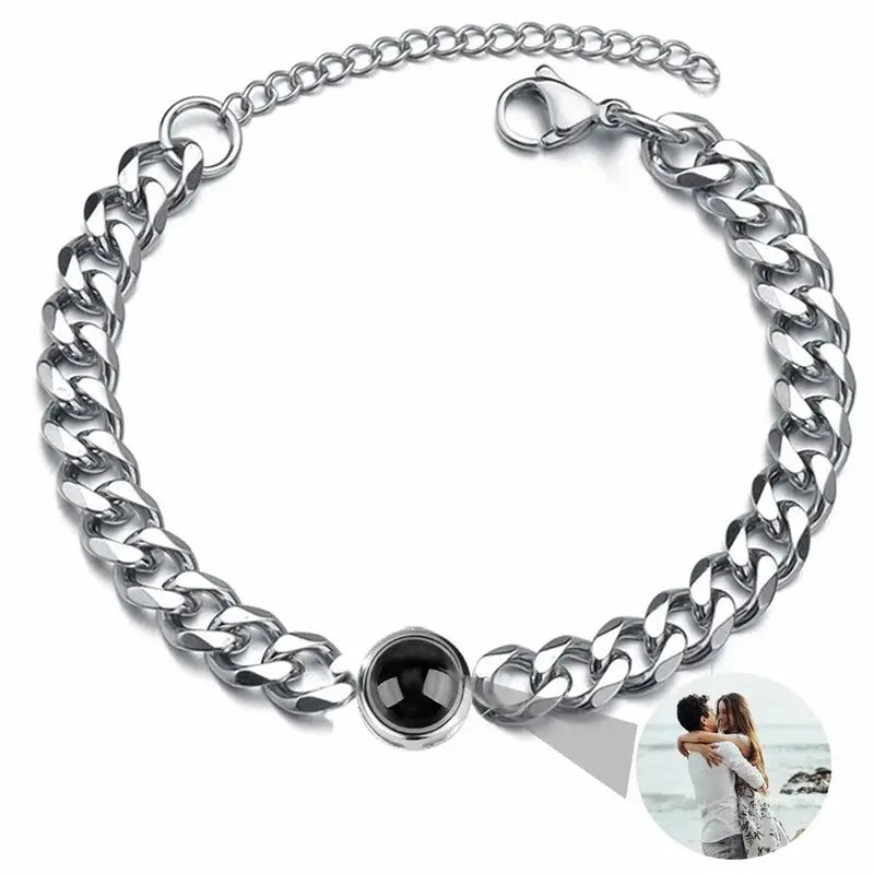 Pulsera personalizada unisex con proyección de foto