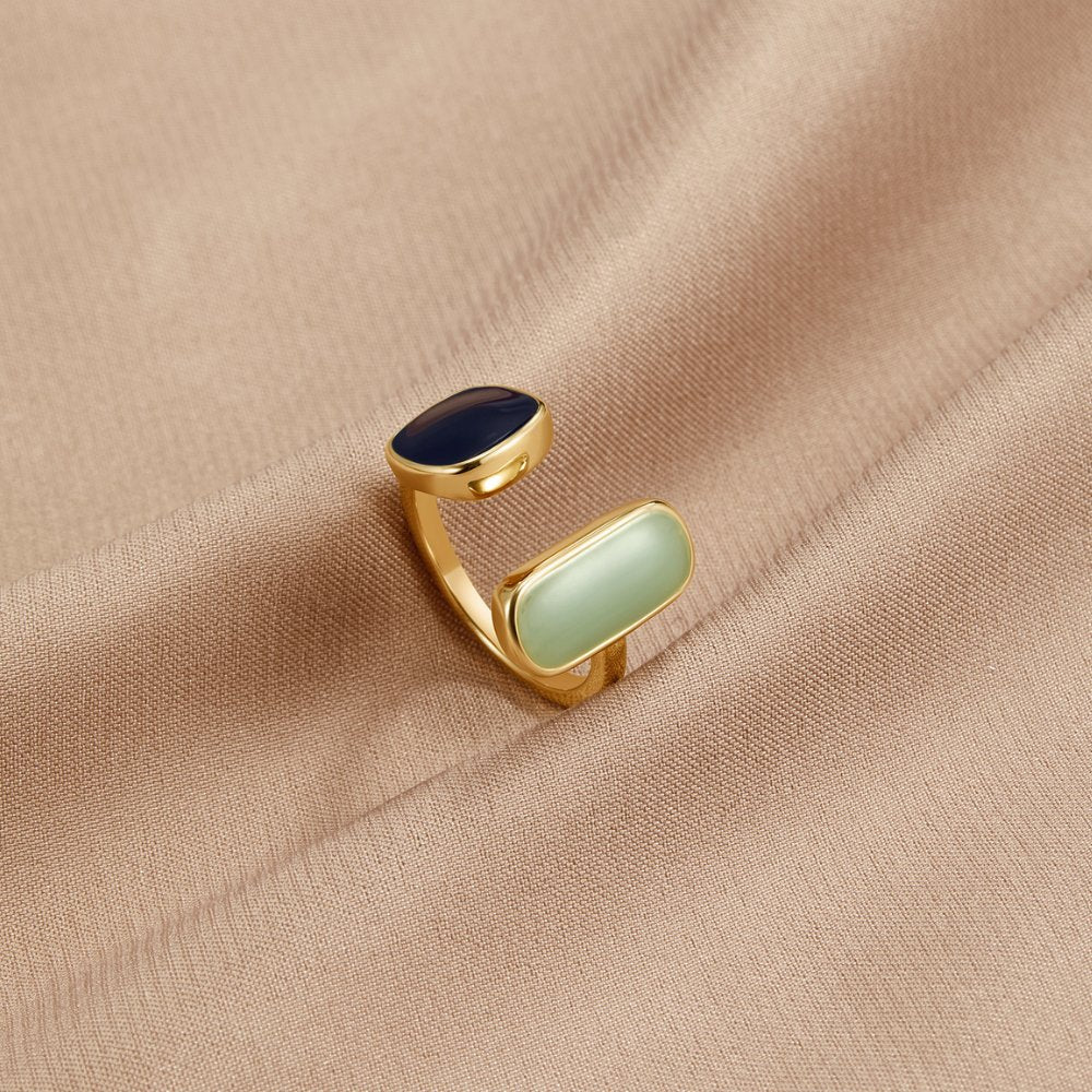 Anillo envolvente de aguamarina