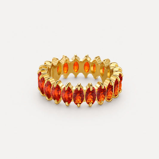 Anillo de eternidad con piedra de nacimiento