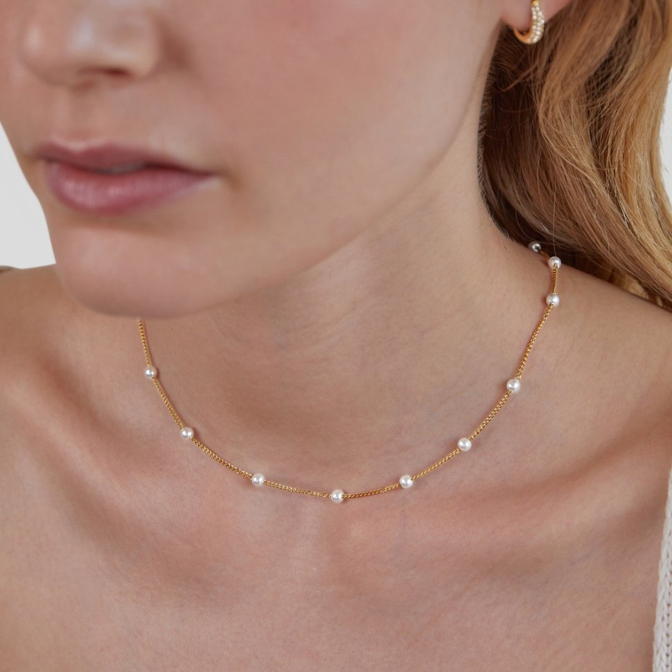 Collar Nura de perla de oro de 18 quilates